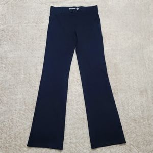 Betabrand Women's Dress Pants Yoga Pants Straight Leg Navy Blue Size M long